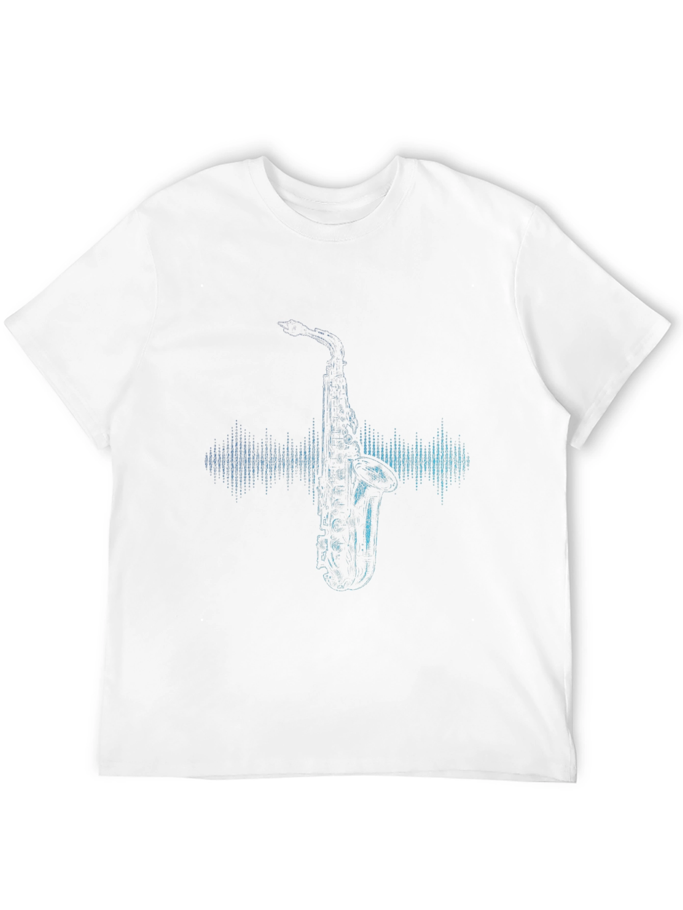 Saxophone Graphic Black Tee - Cool Music Lover Shirt