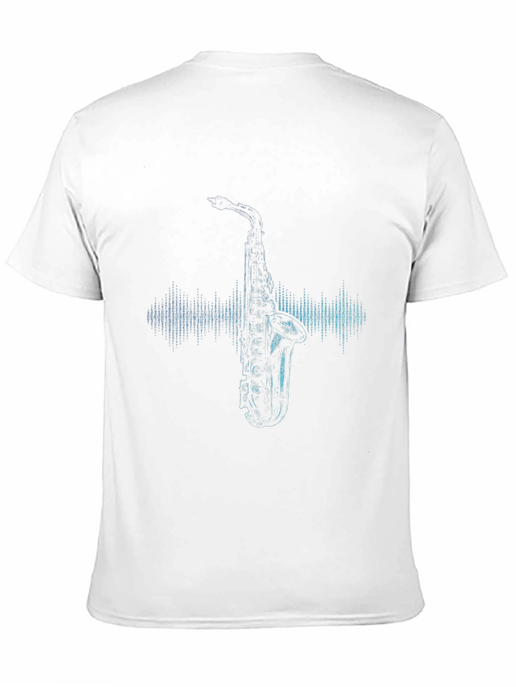 Saxophone Graphic Black Tee - Cool Music Lover Shirt