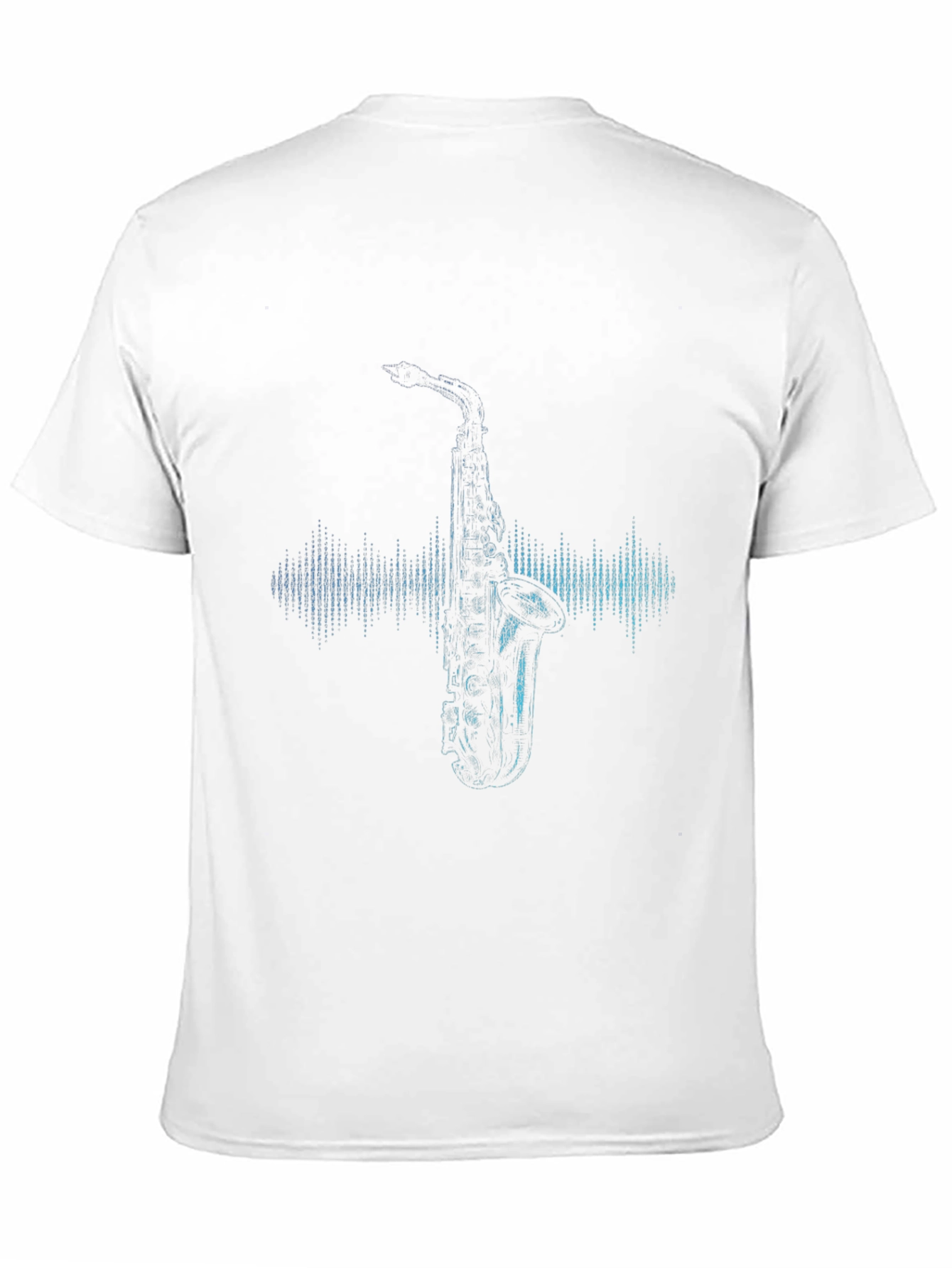 Saxophone Graphic Black Tee - Cool Music Lover Shirt