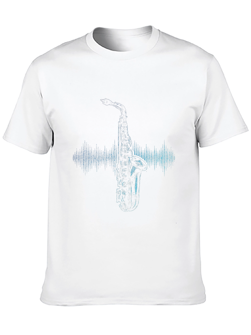 Saxophone Graphic Black Tee - Cool Music Lover Shirt