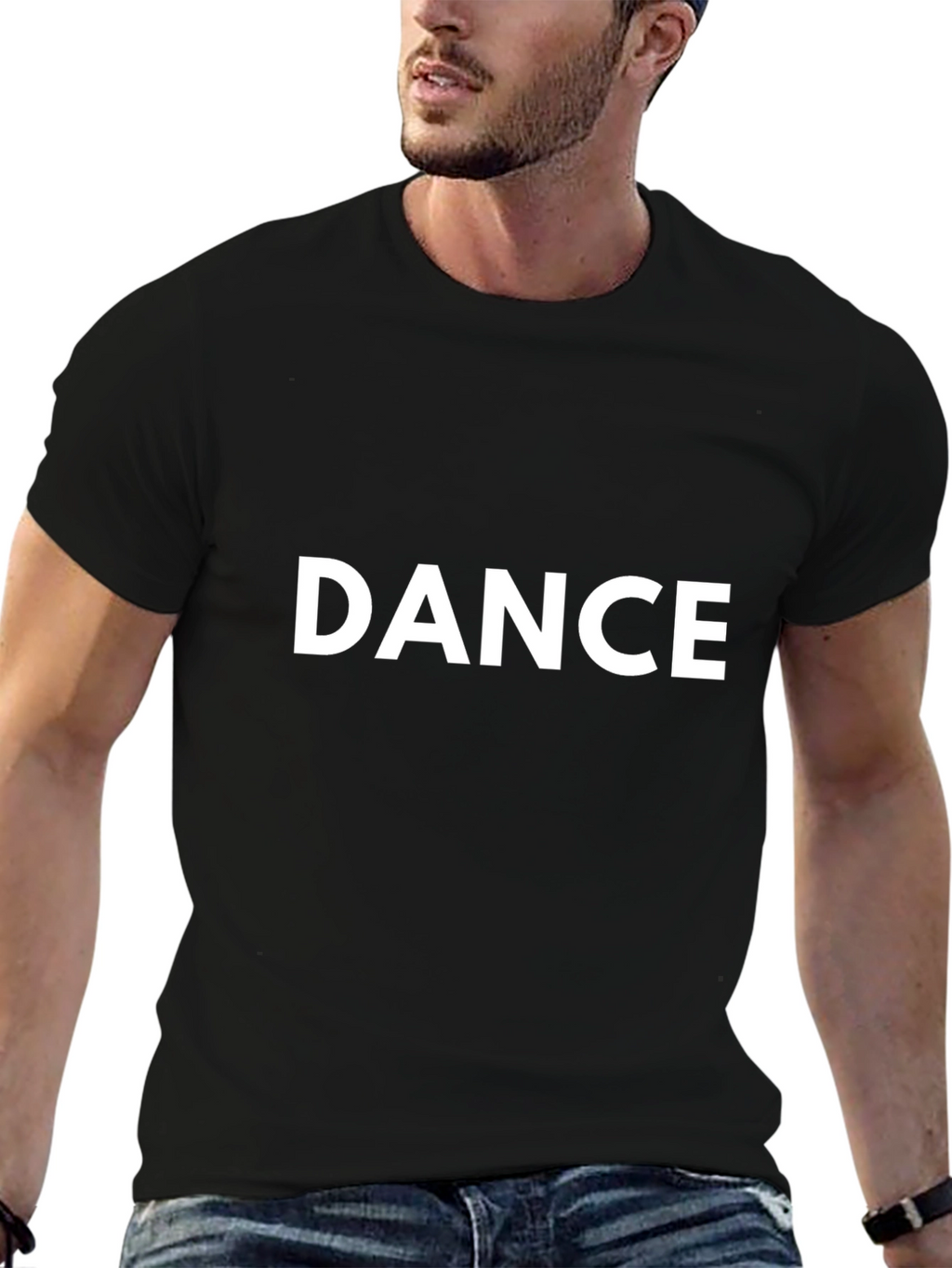 Dance Graphic Tee - Black Casual T-Shirt