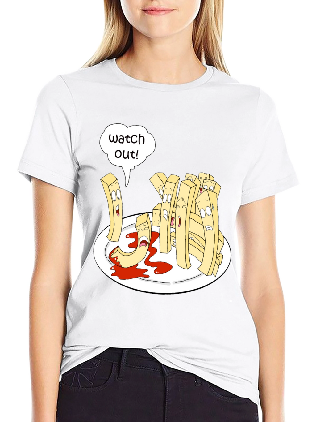 Funny Fry Cartoon T-Shirt