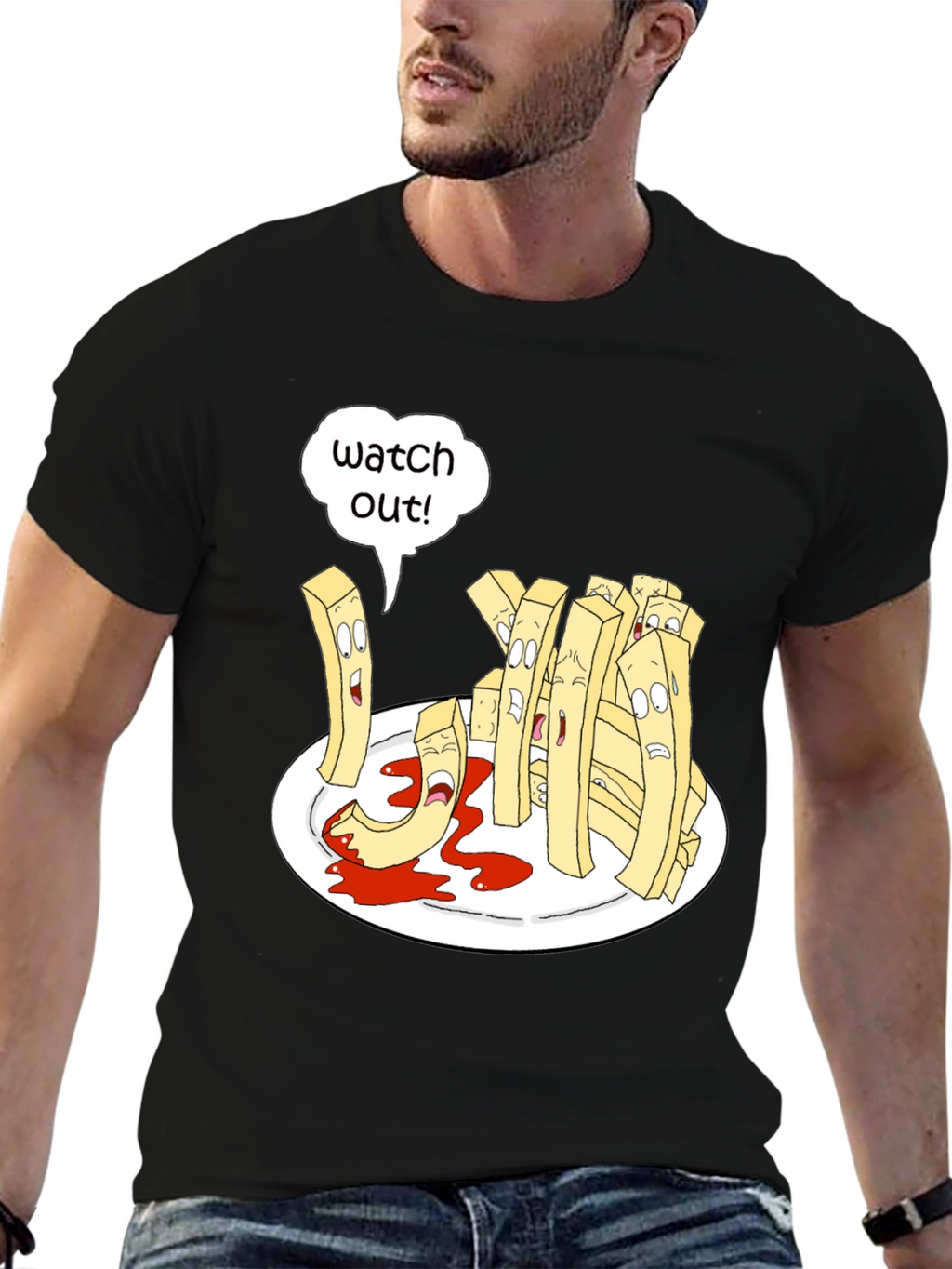 Funny Fry Cartoon T-Shirt