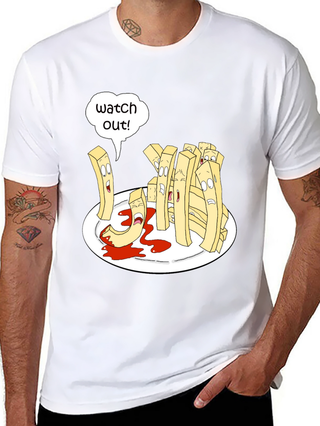 Funny Fry Cartoon T-Shirt
