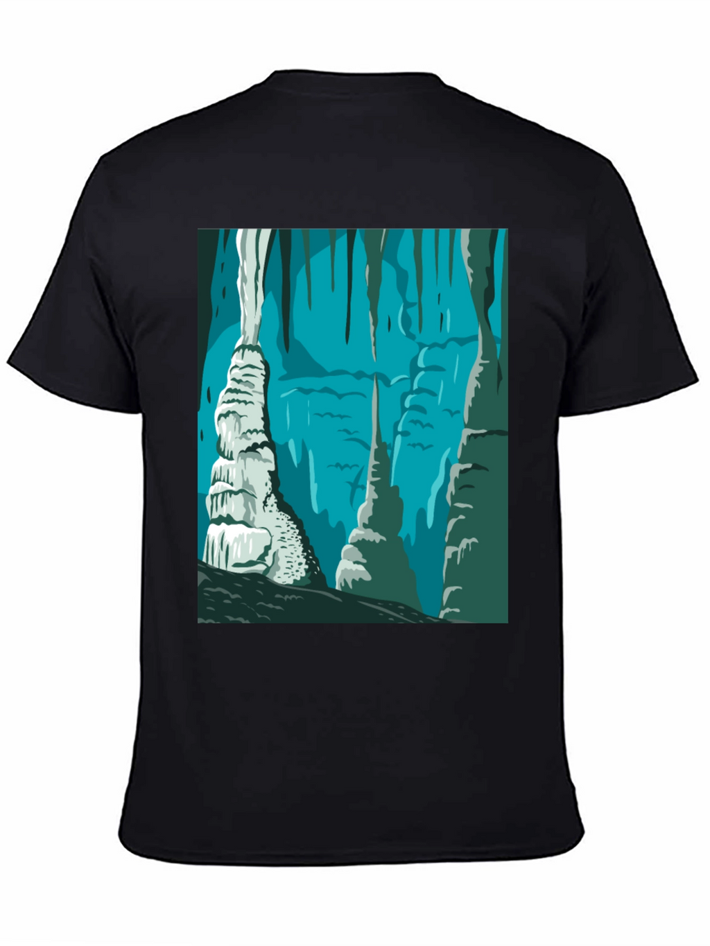 Cave Illustration Graphic T-Shirt