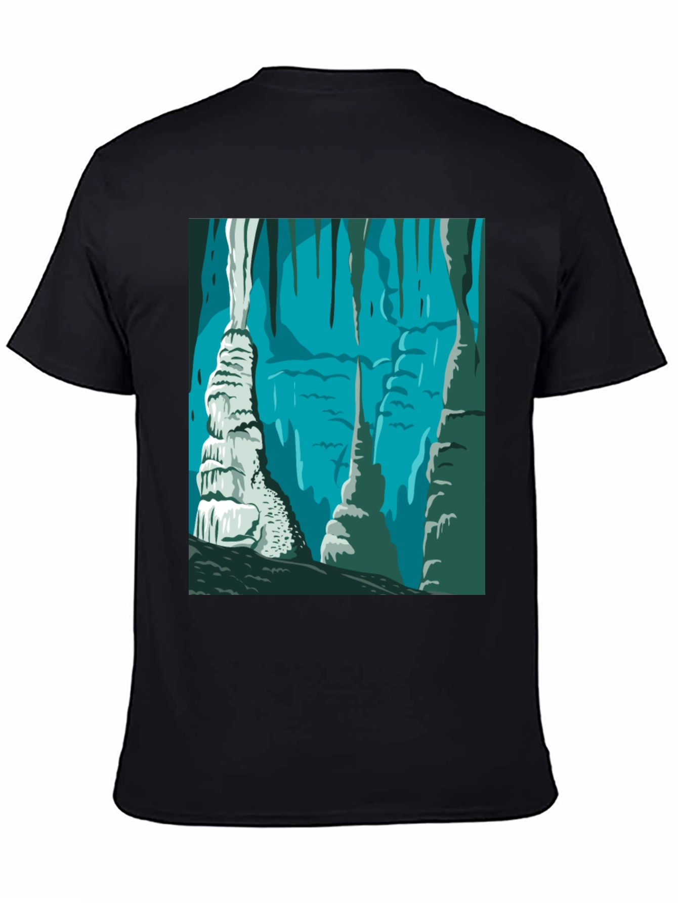 Cave Illustration Graphic T-Shirt