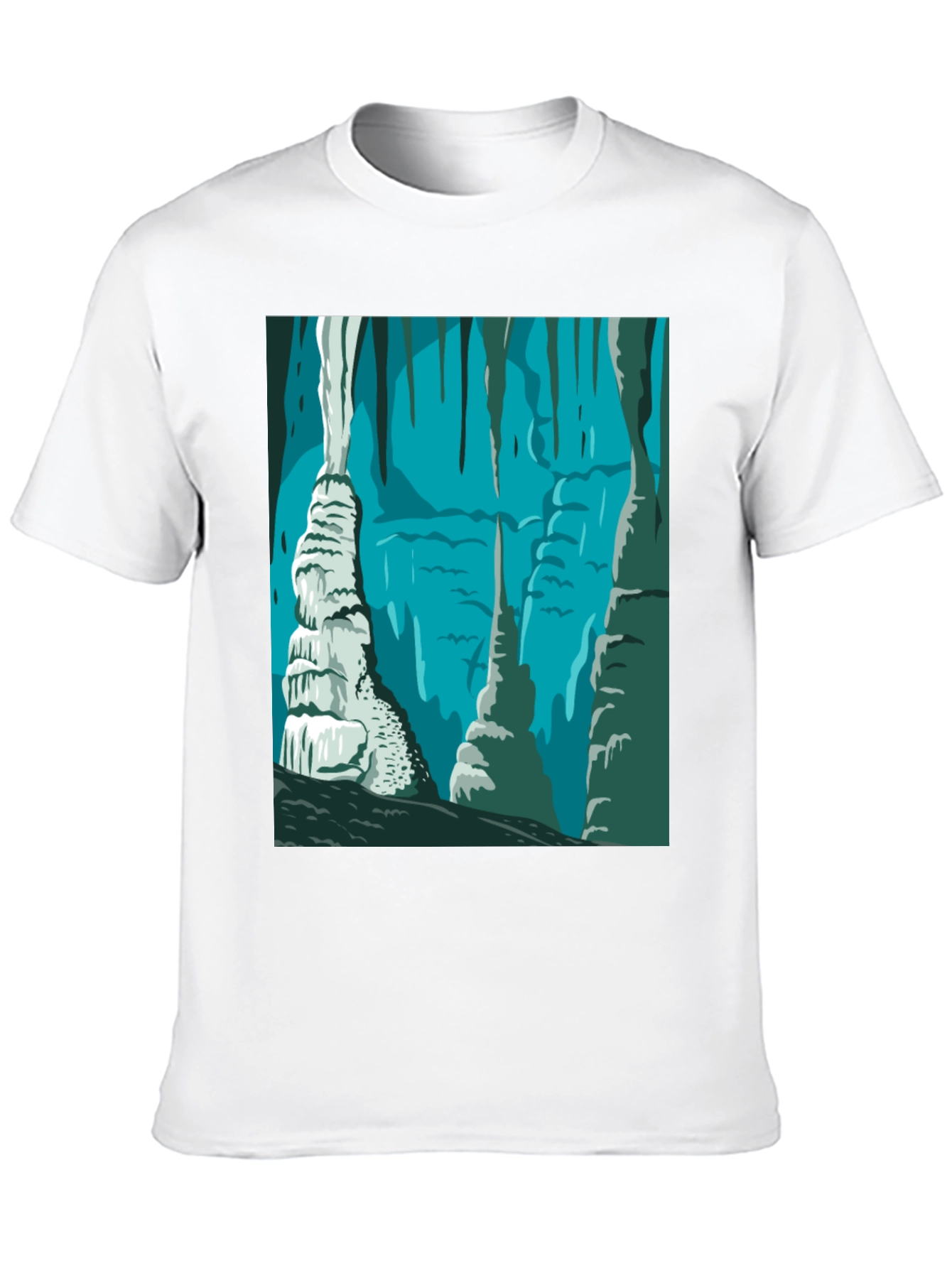 Cave Illustration Graphic T-Shirt