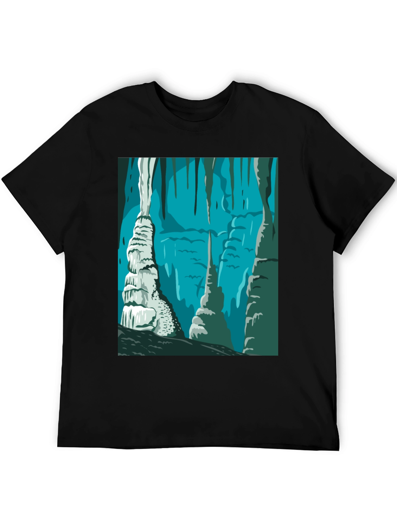 Cave Illustration Graphic T-Shirt