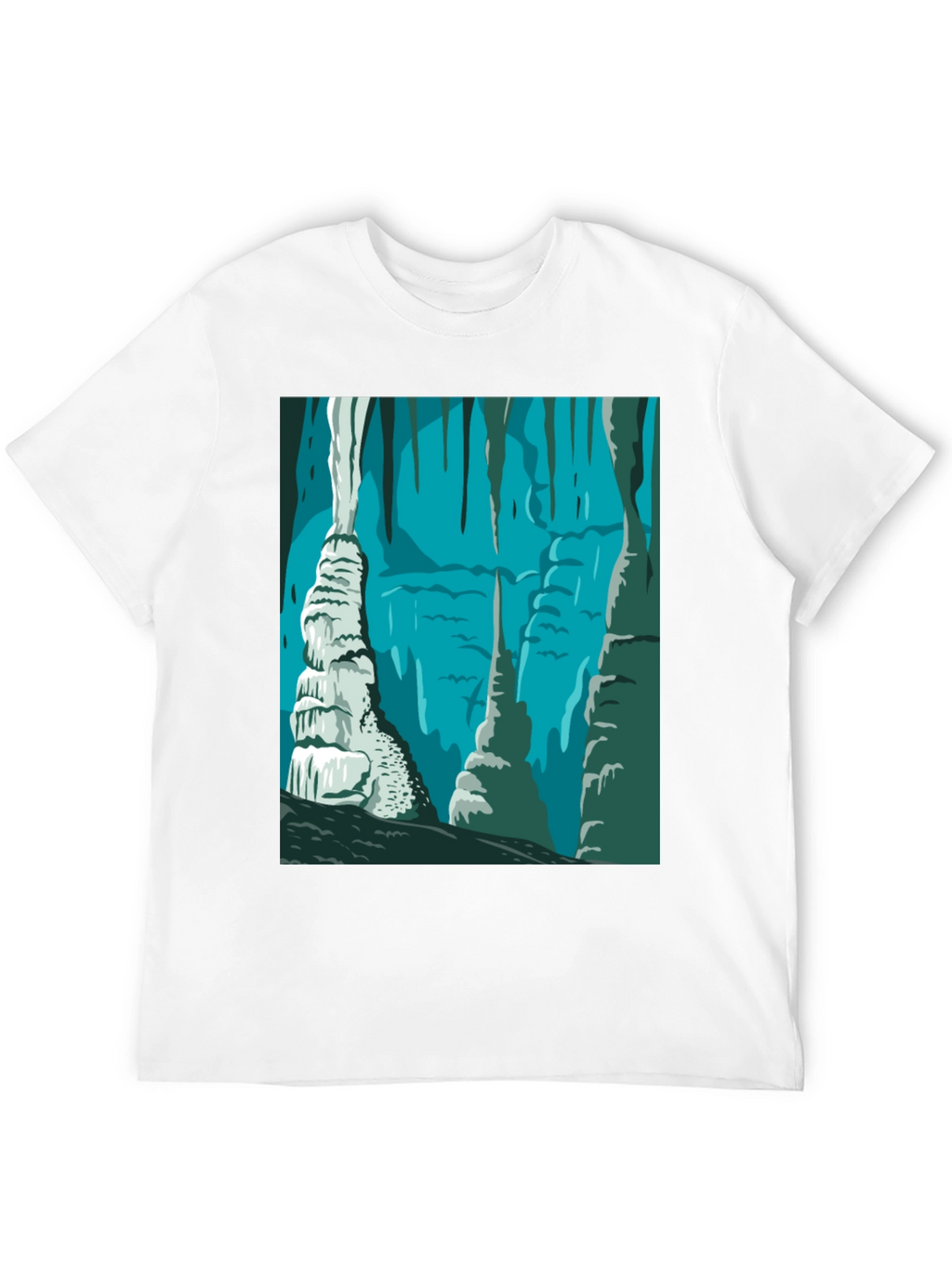 Cave Illustration Graphic T-Shirt