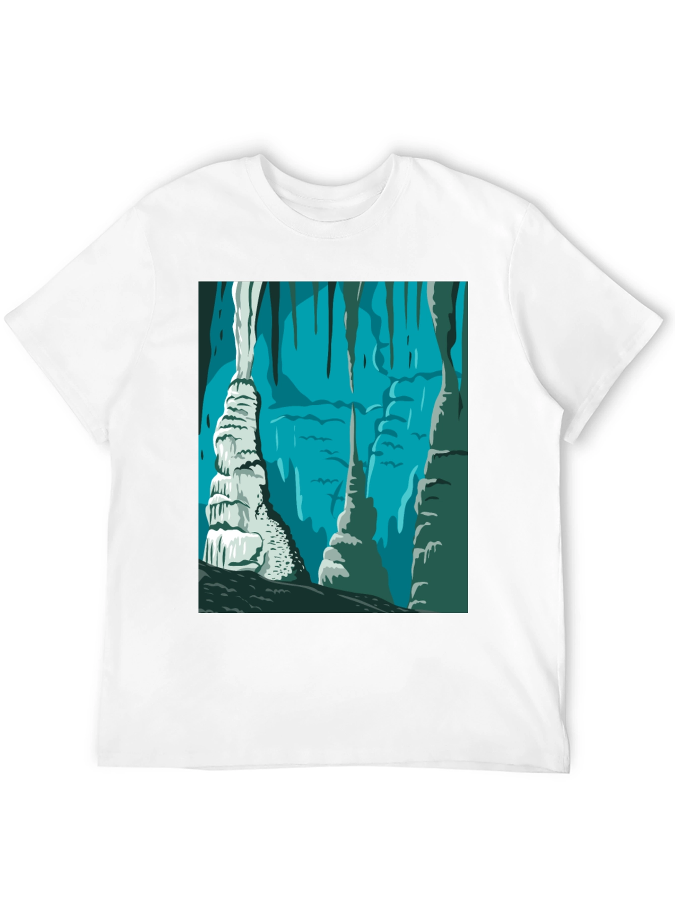 Cave Illustration Graphic T-Shirt