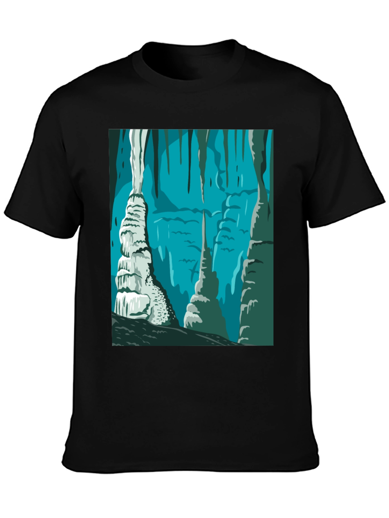 Cave Illustration Graphic T-Shirt