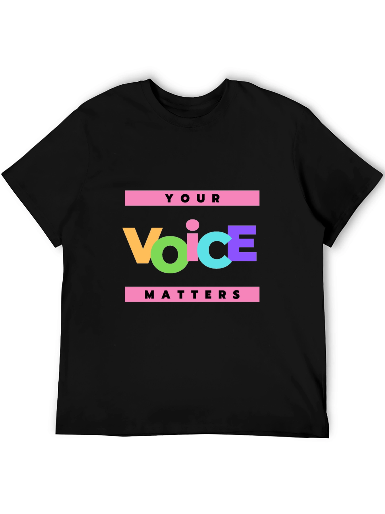 Your Voice Matters Black Graphic Tee