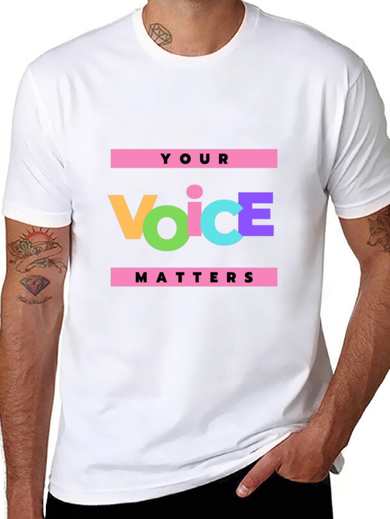 Your Voice Matters Black Graphic Tee