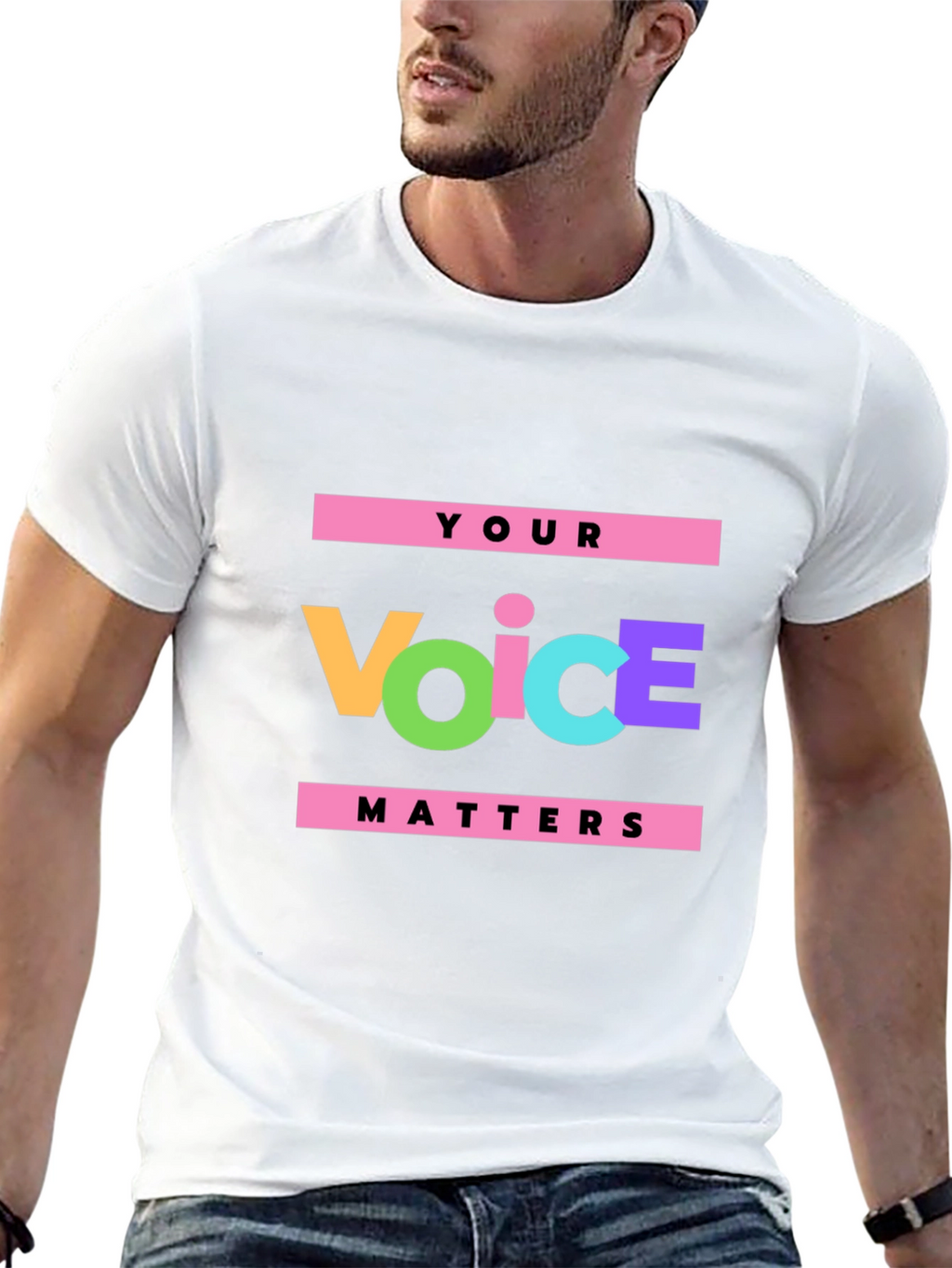 Your Voice Matters Black Graphic Tee