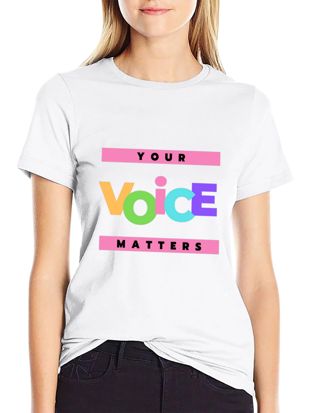 Your Voice Matters Black Graphic Tee