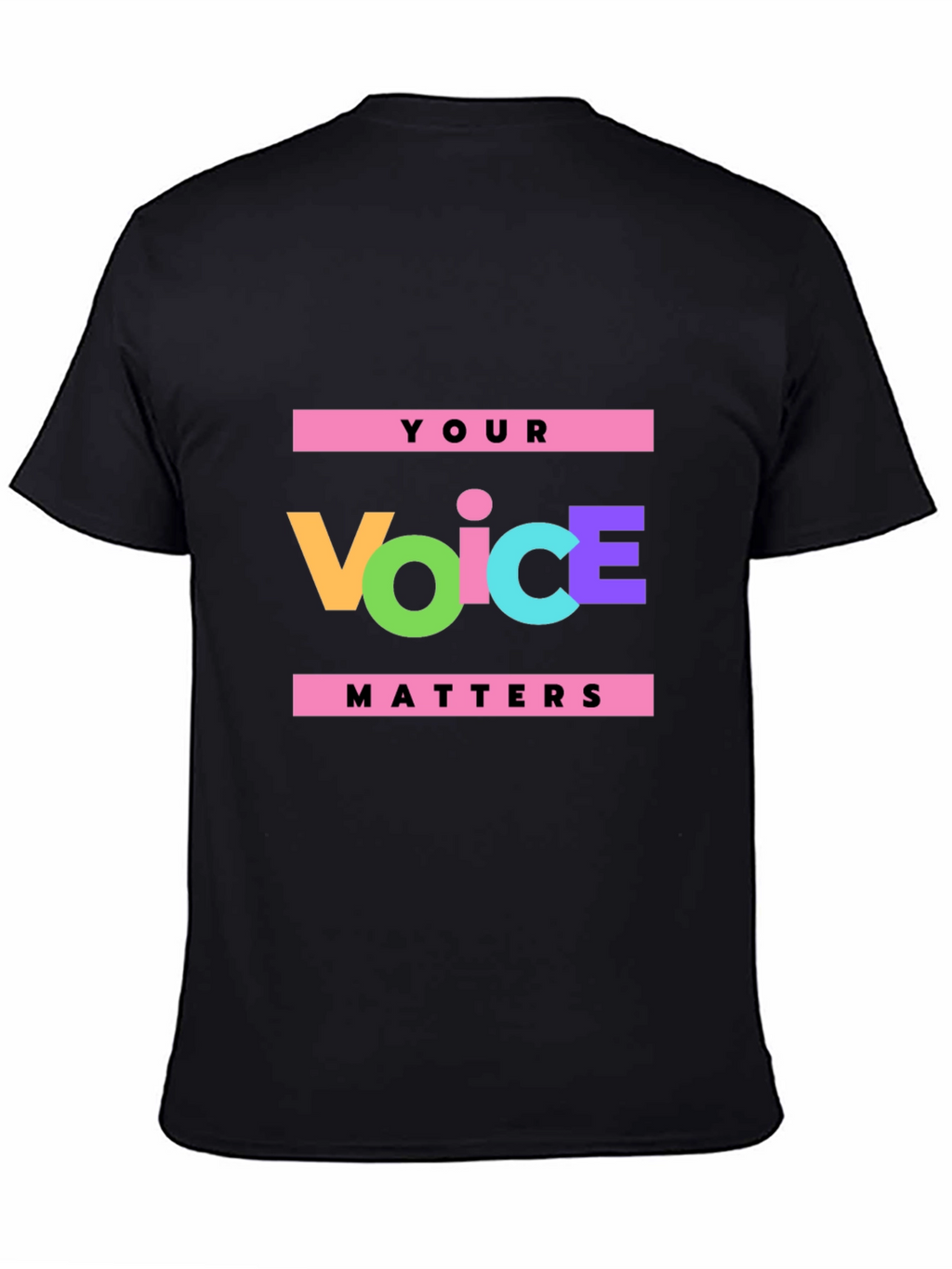 Your Voice Matters Black Graphic Tee