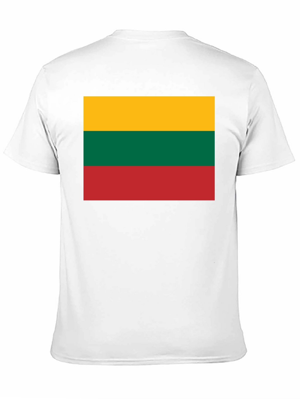 Lithuania Flag Graphic T-Shirt - Black Crew Neck Tee