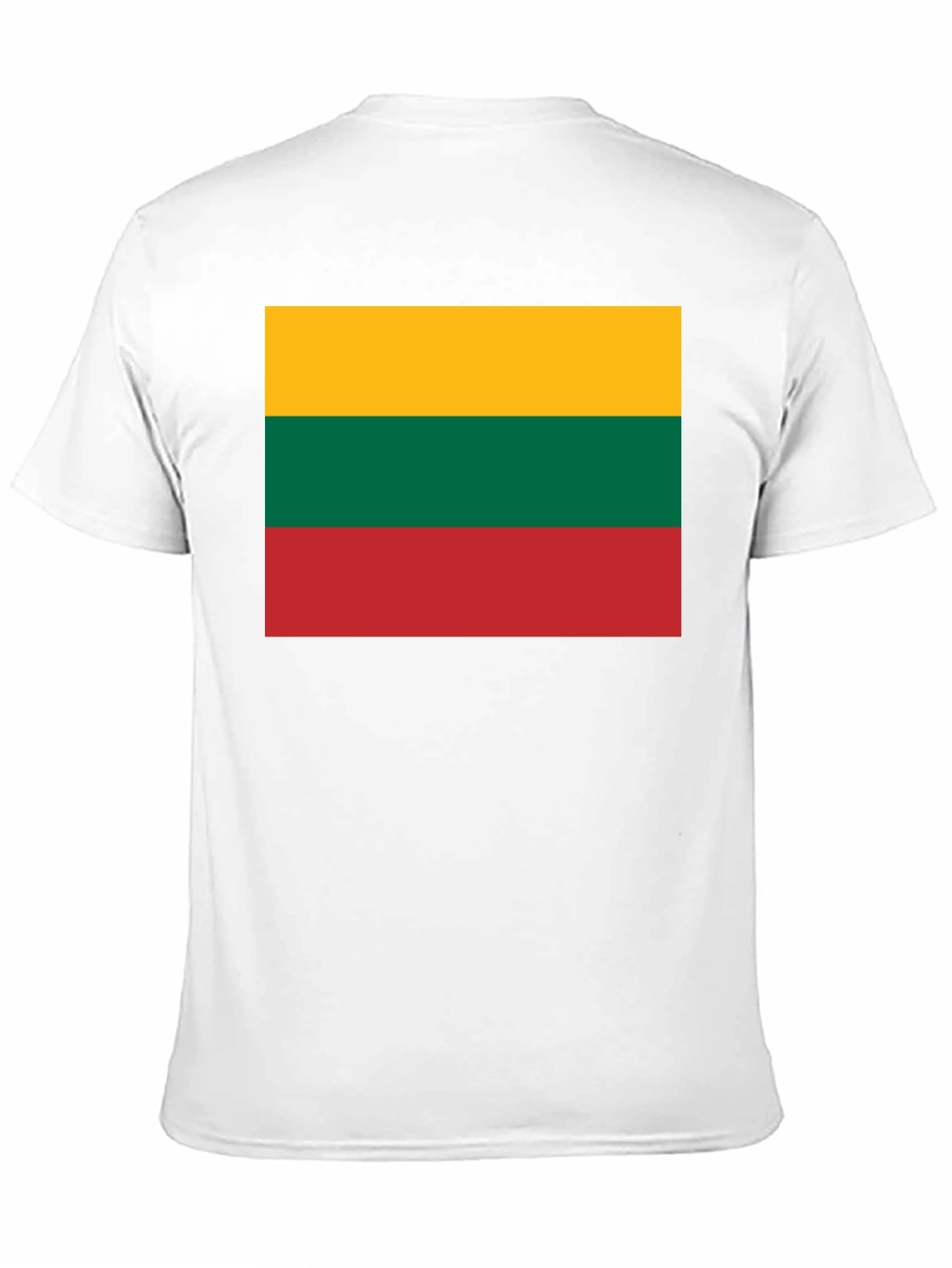 Lithuania Flag Graphic T-Shirt - Black Crew Neck Tee