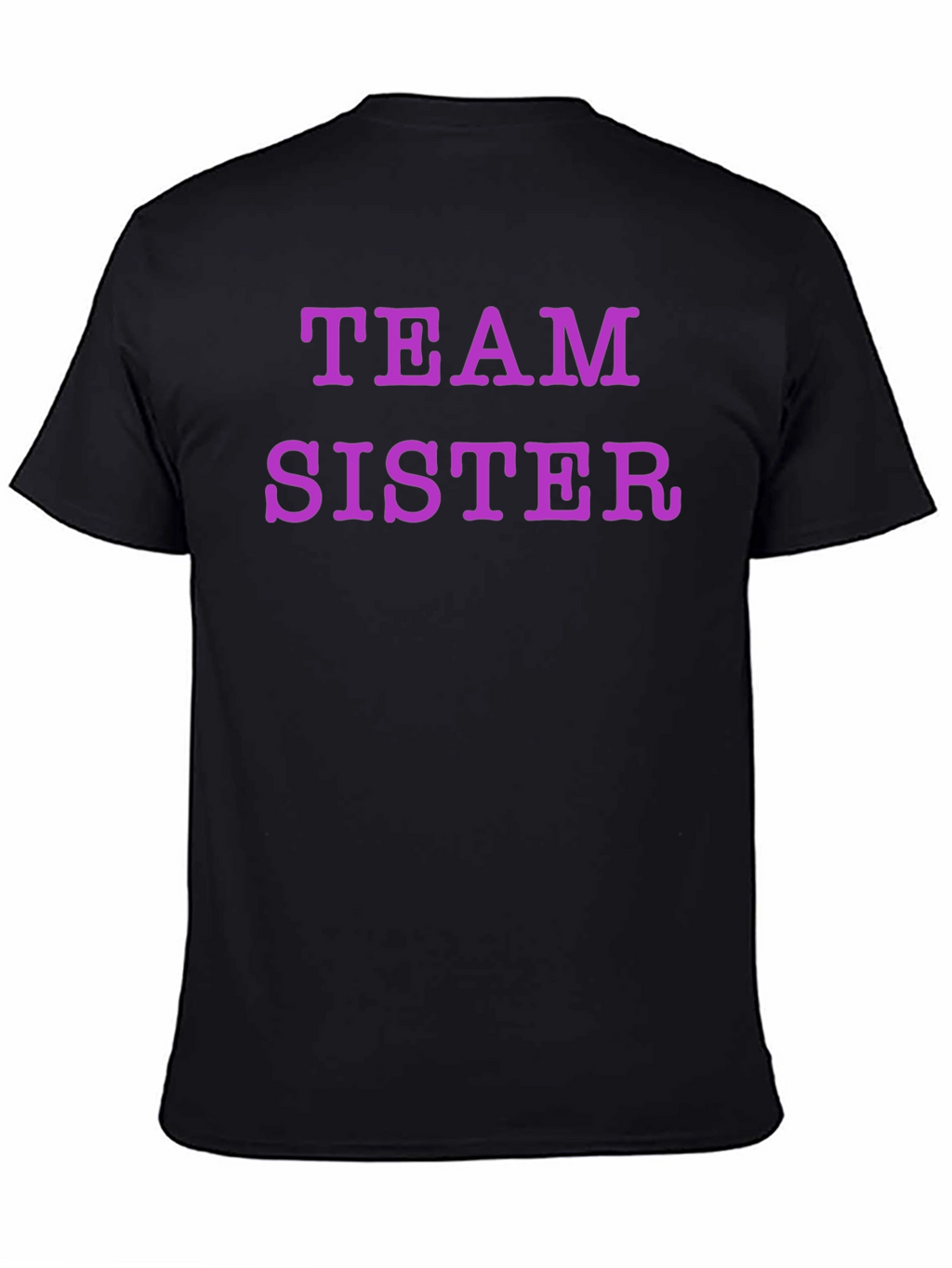 Team Sister Graphic Tee - Black Crew Neck
