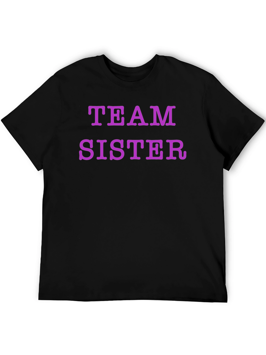 Team Sister Graphic Tee - Black Crew Neck