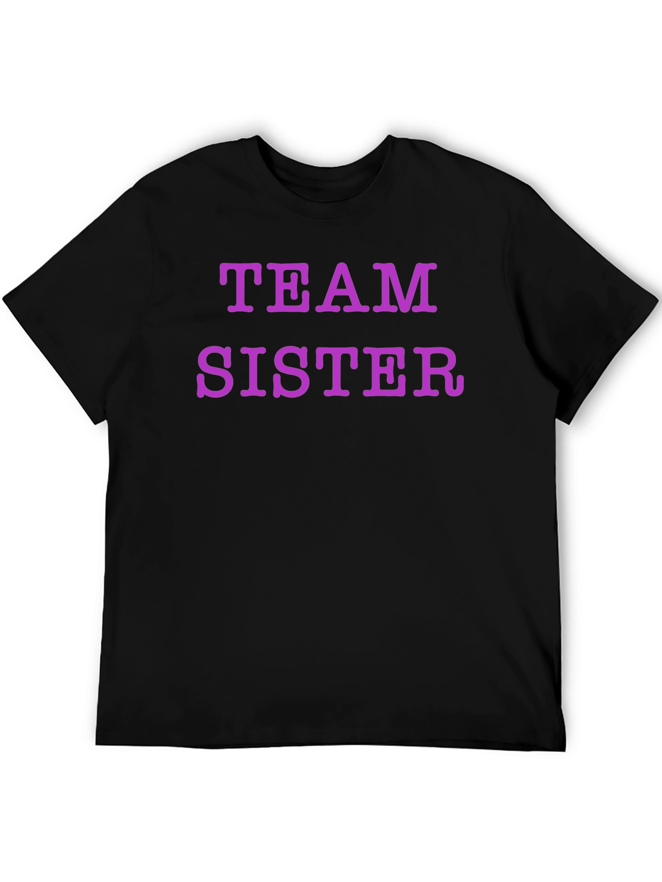Team Sister Graphic Tee - Black Crew Neck
