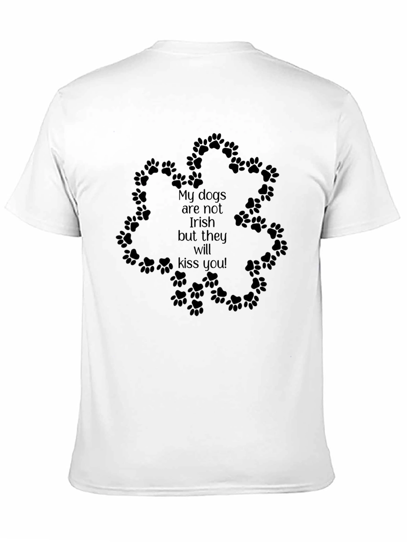 Irish Kiss Dog Paw T-Shirt - Black