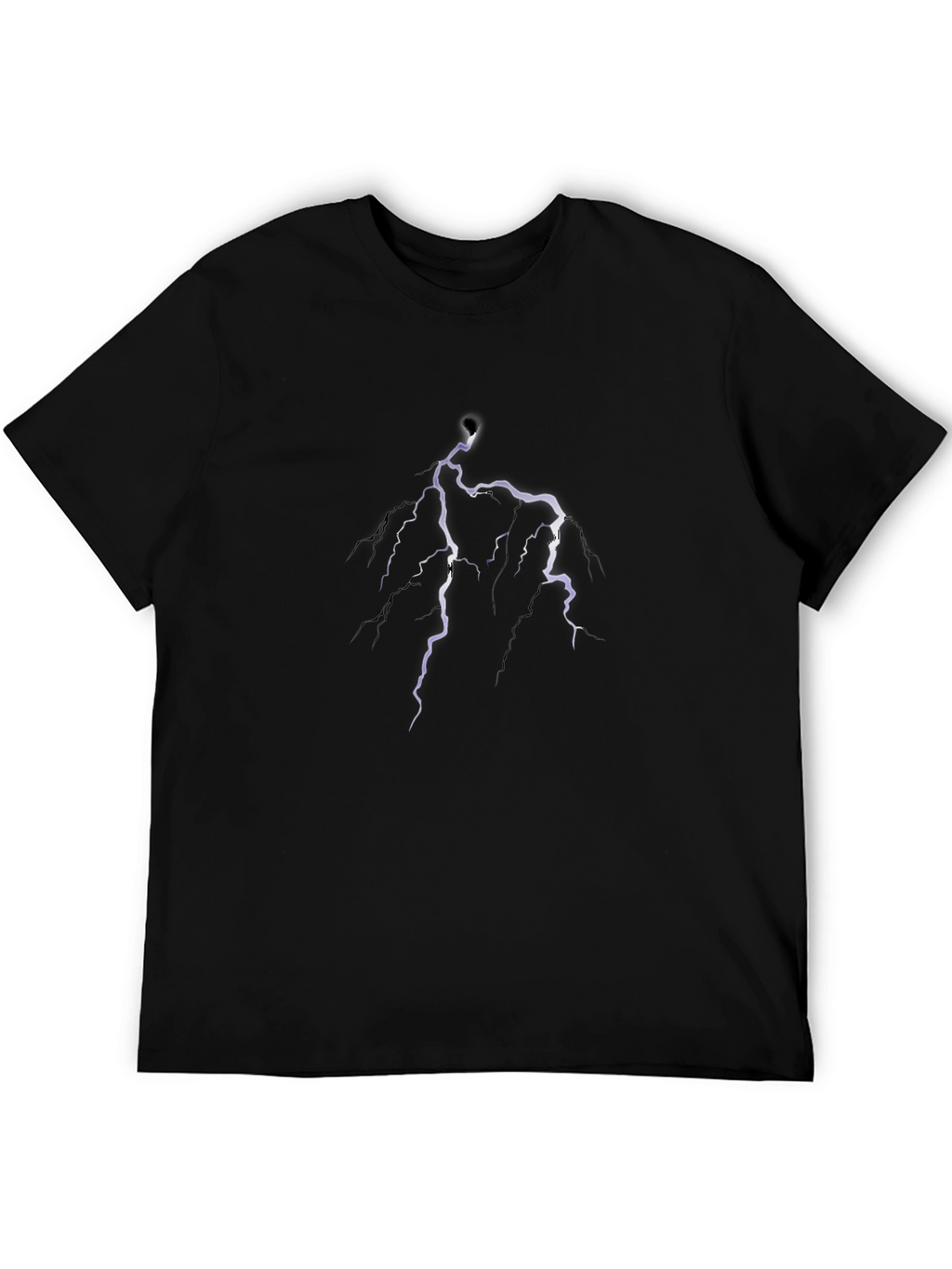 Lightning Bolt Graphic Tee - Mens Black T-Shirt