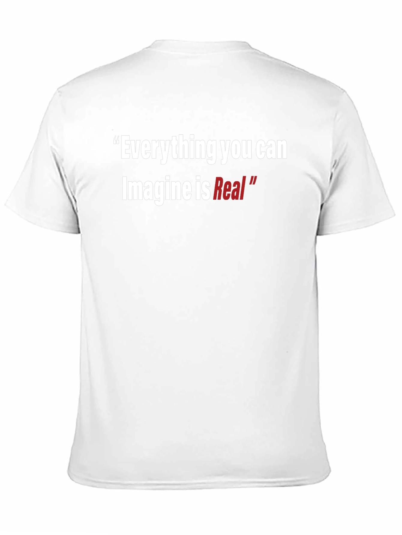 Inspirational T-Shirt: Imagine is Real - Black Cotton Tee