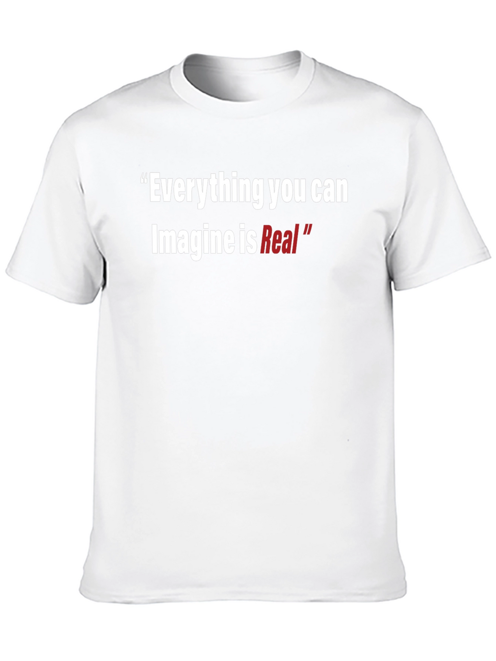Inspirational T-Shirt: Imagine is Real - Black Cotton Tee