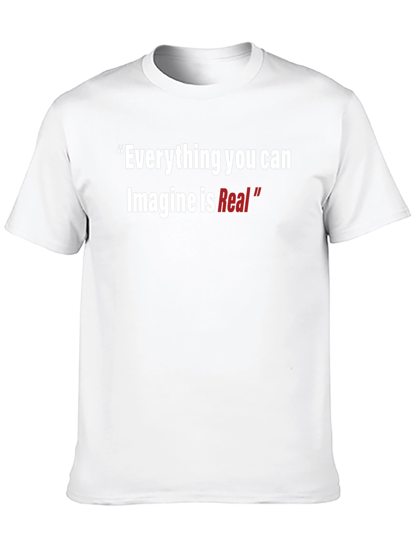 Inspirational T-Shirt: Imagine is Real - Black Cotton Tee