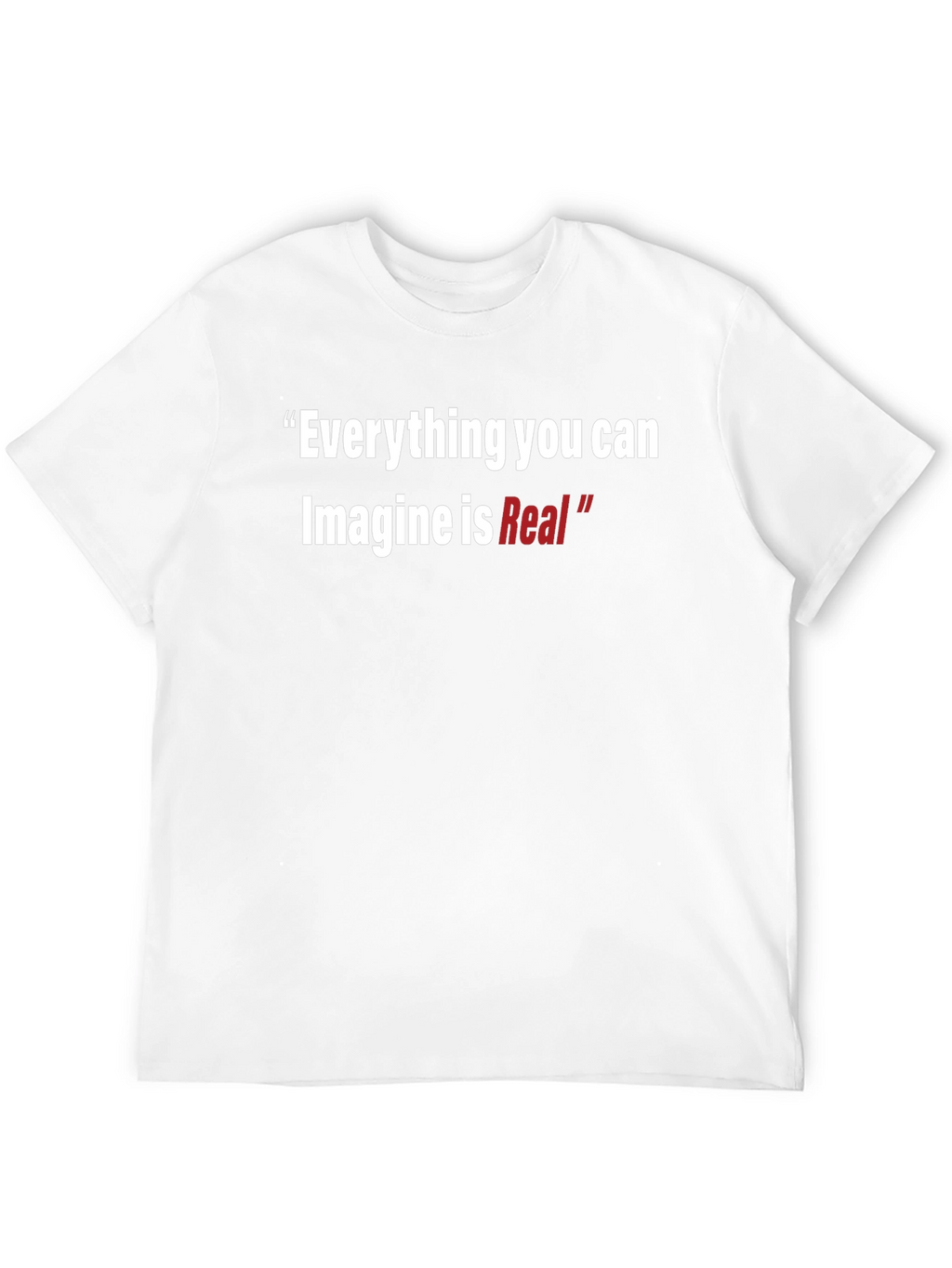 Inspirational T-Shirt: Imagine is Real - Black Cotton Tee