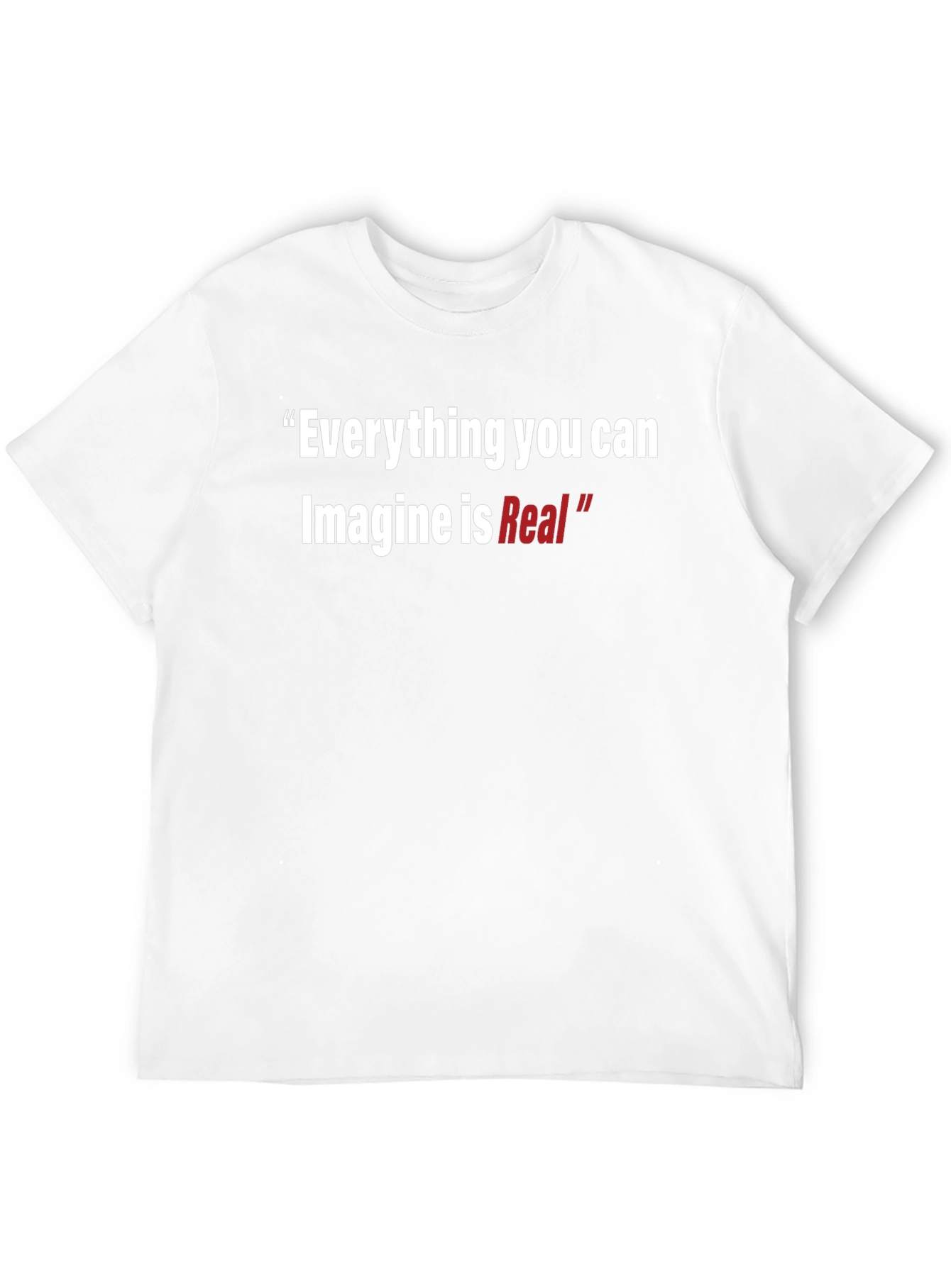 Inspirational T-Shirt: Imagine is Real - Black Cotton Tee