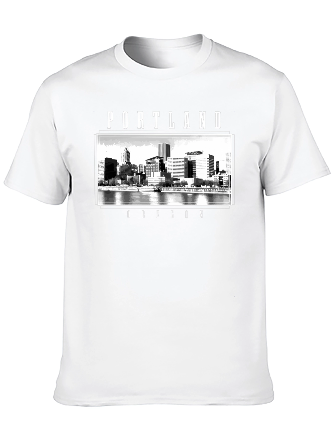 Portland Oregon Cityscape Graphic T-Shirt