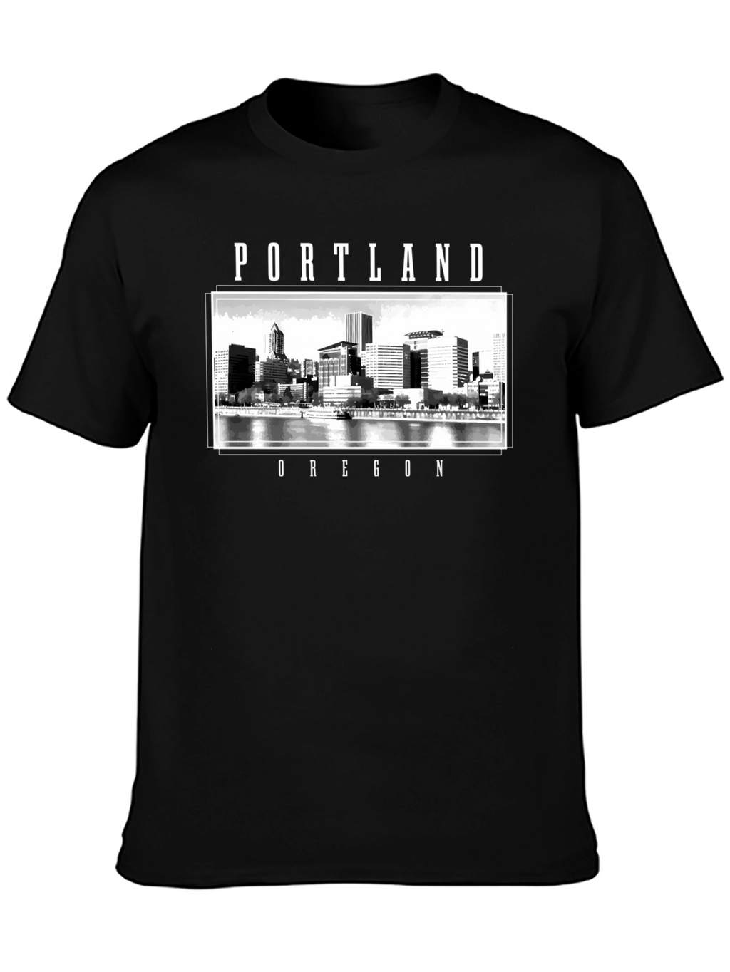 Portland Oregon Cityscape Graphic T-Shirt