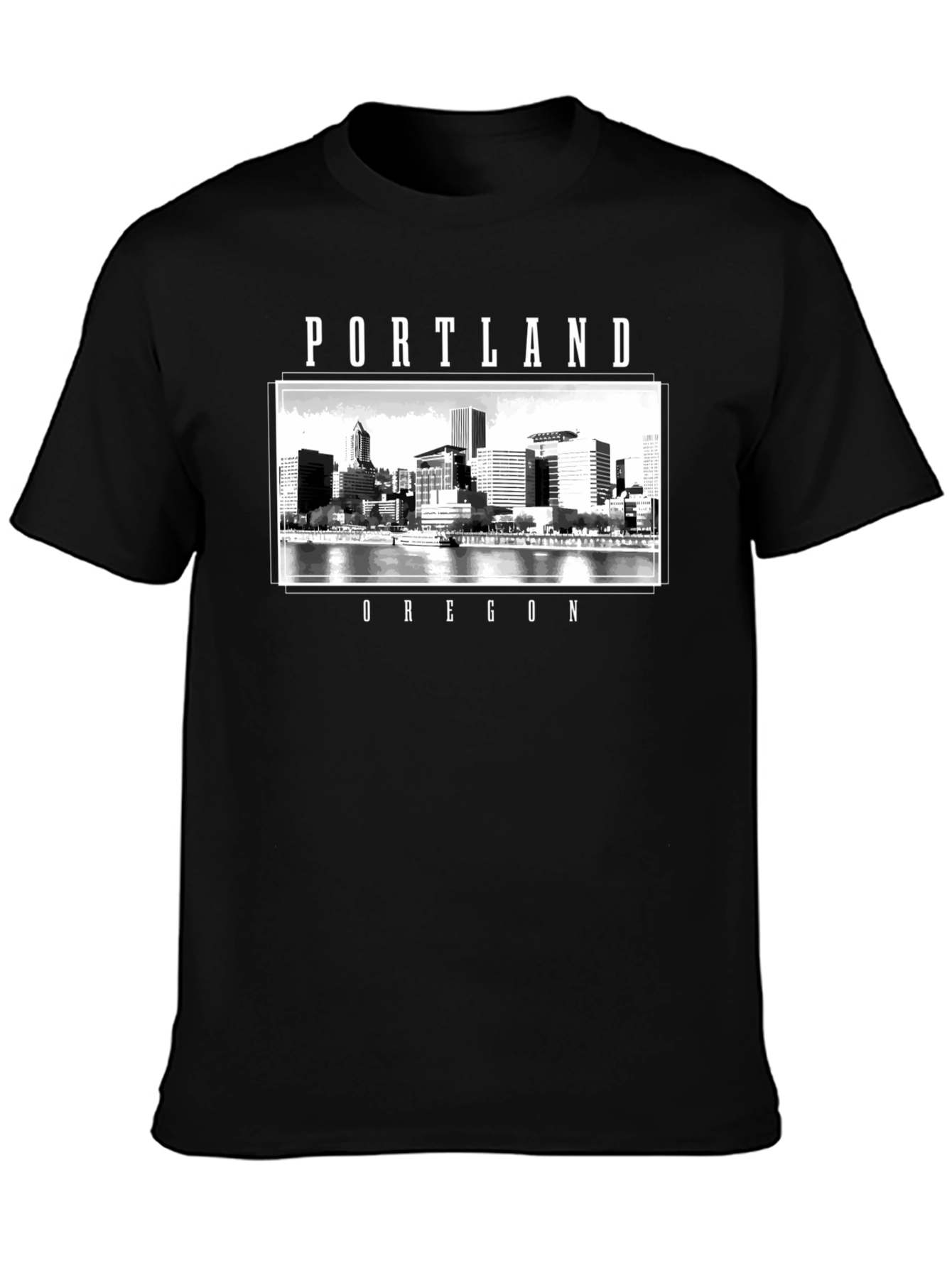 Portland Oregon Cityscape Graphic T-Shirt