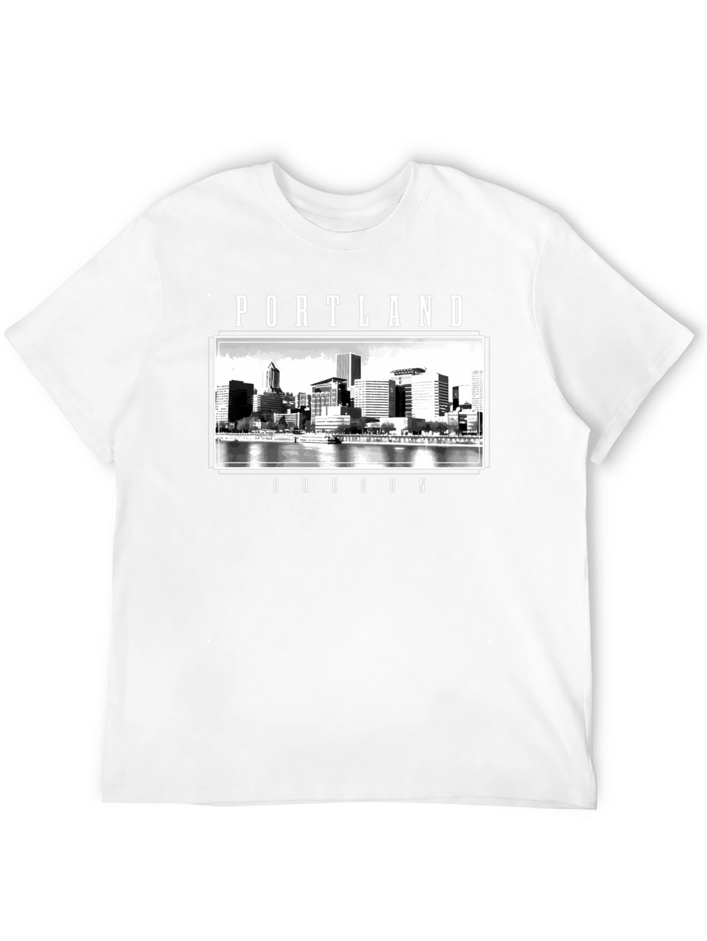 Portland Oregon Cityscape Graphic T-Shirt