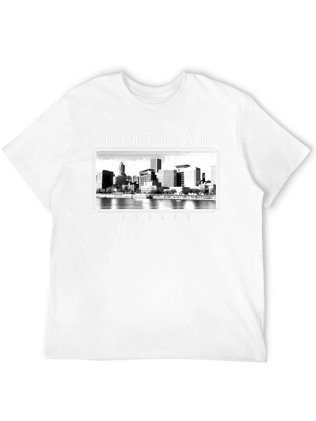 Portland Oregon Cityscape Graphic T-Shirt