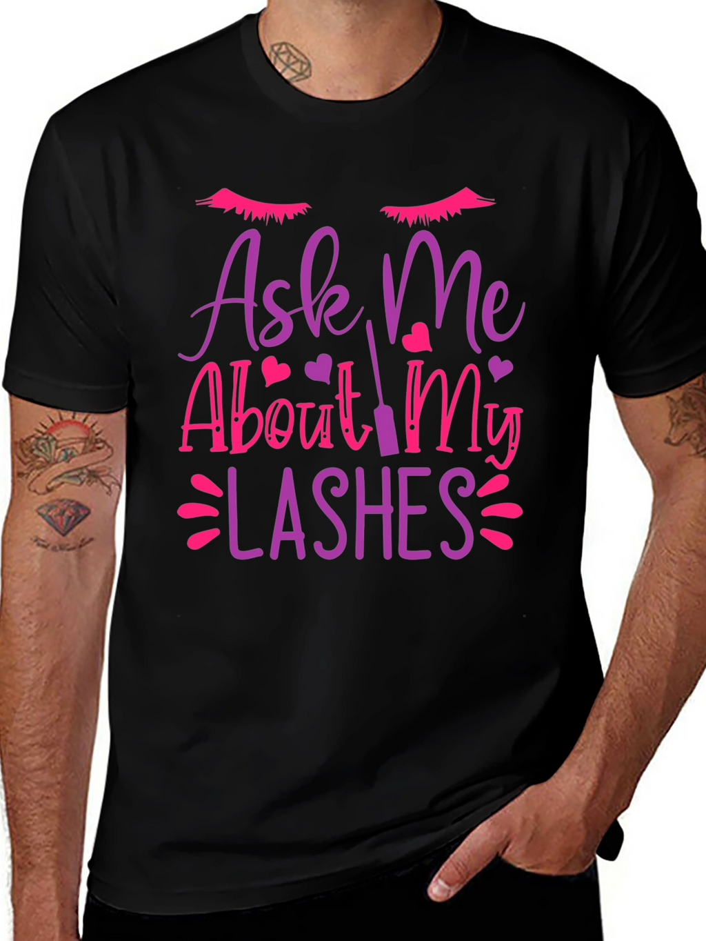 Ask Me About My Lashes Graphic Tee