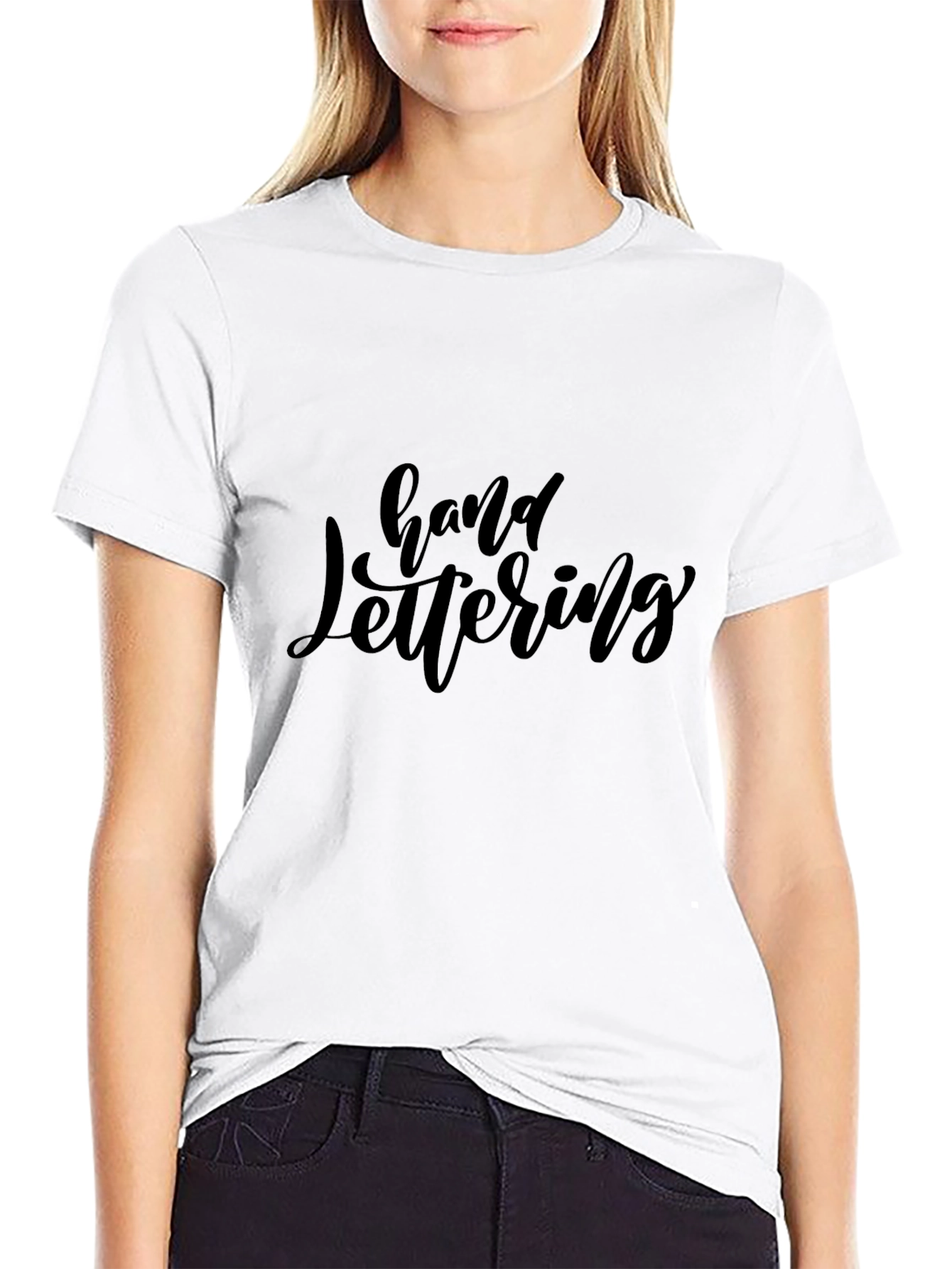 Hand Lettering Black T-Shirt