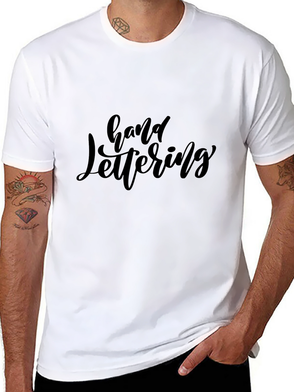 Hand Lettering Black T-Shirt