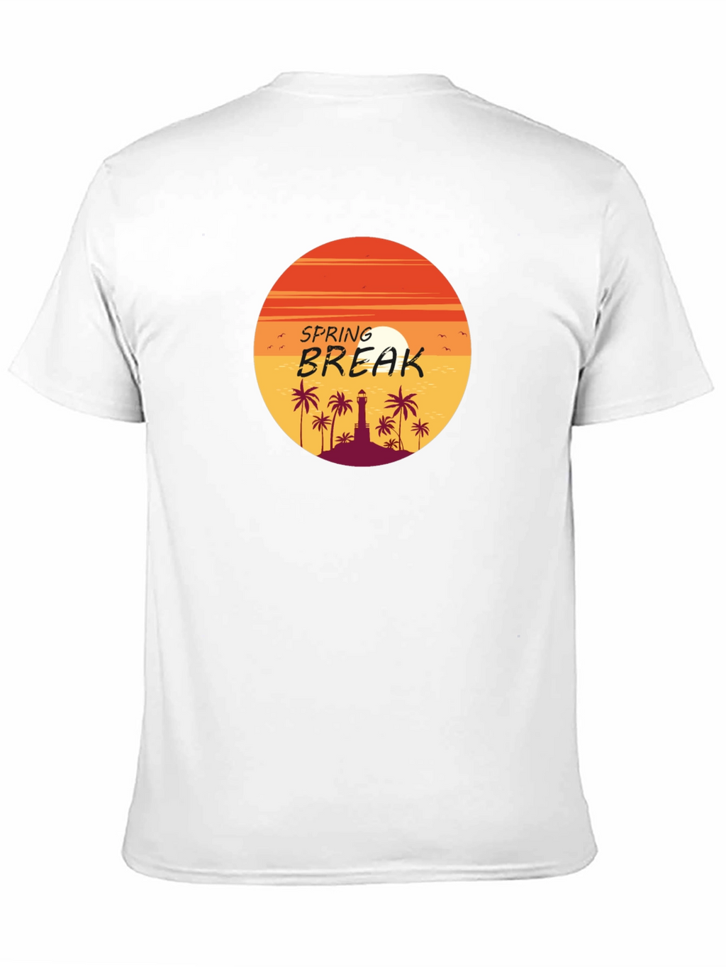 Spring Break Palm Tree Sunset Graphic Tee