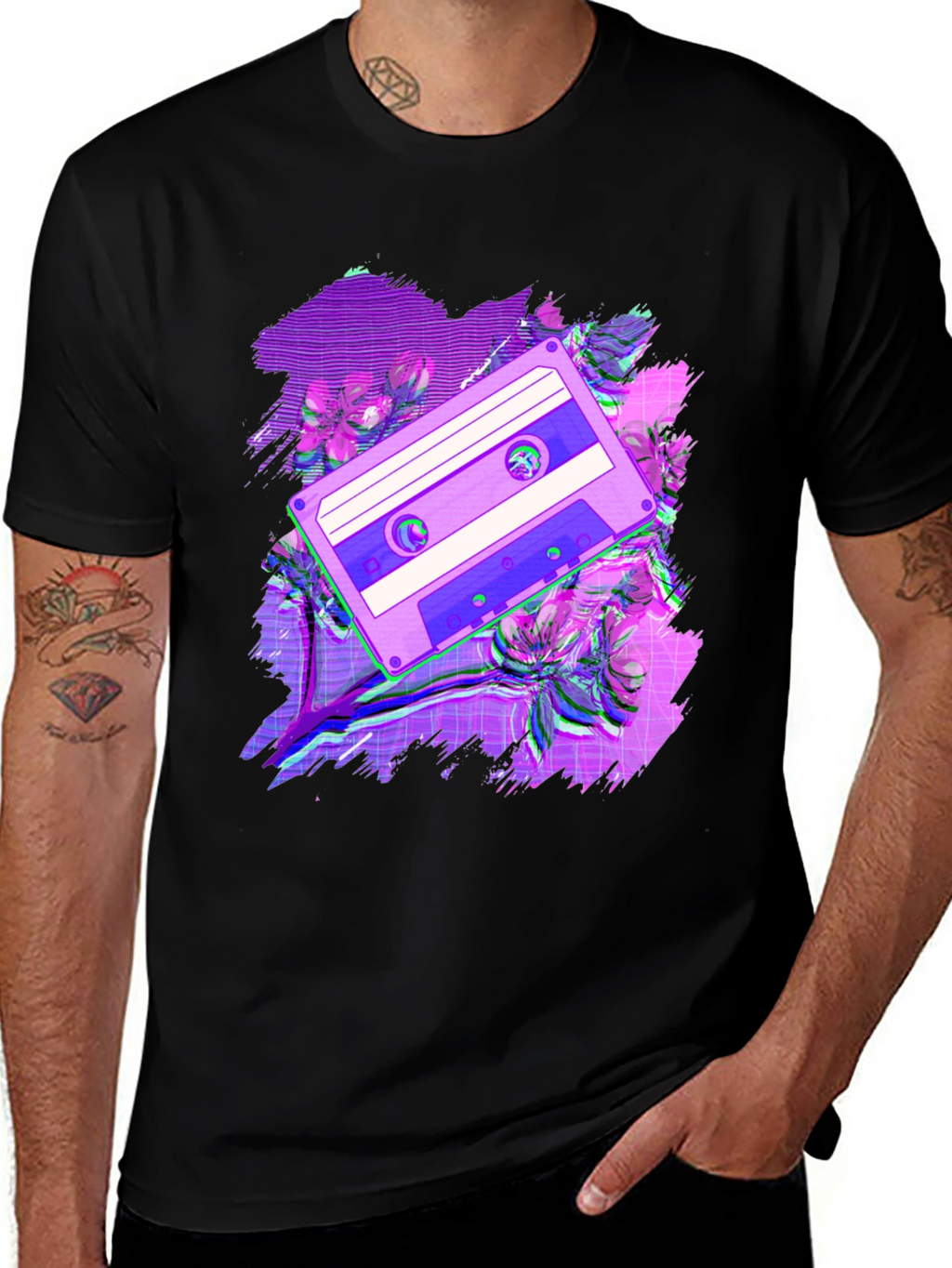 Retro Cassette Tape T-Shirt - Vaporwave Aesthetic