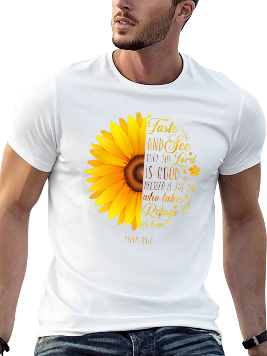Taste and See Christian Sunflower Graphic T-Shirt