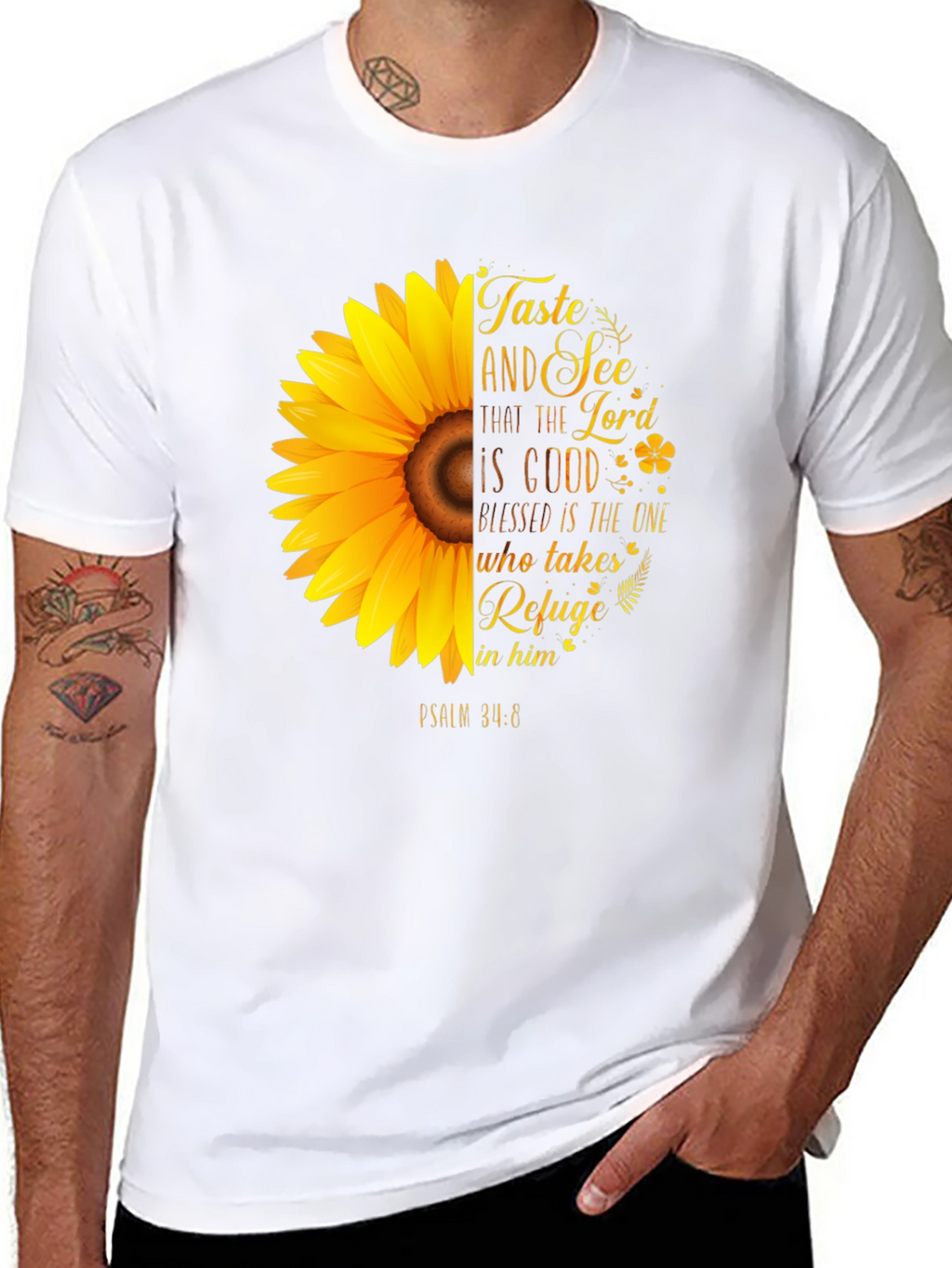 Taste and See Christian Sunflower Graphic T-Shirt