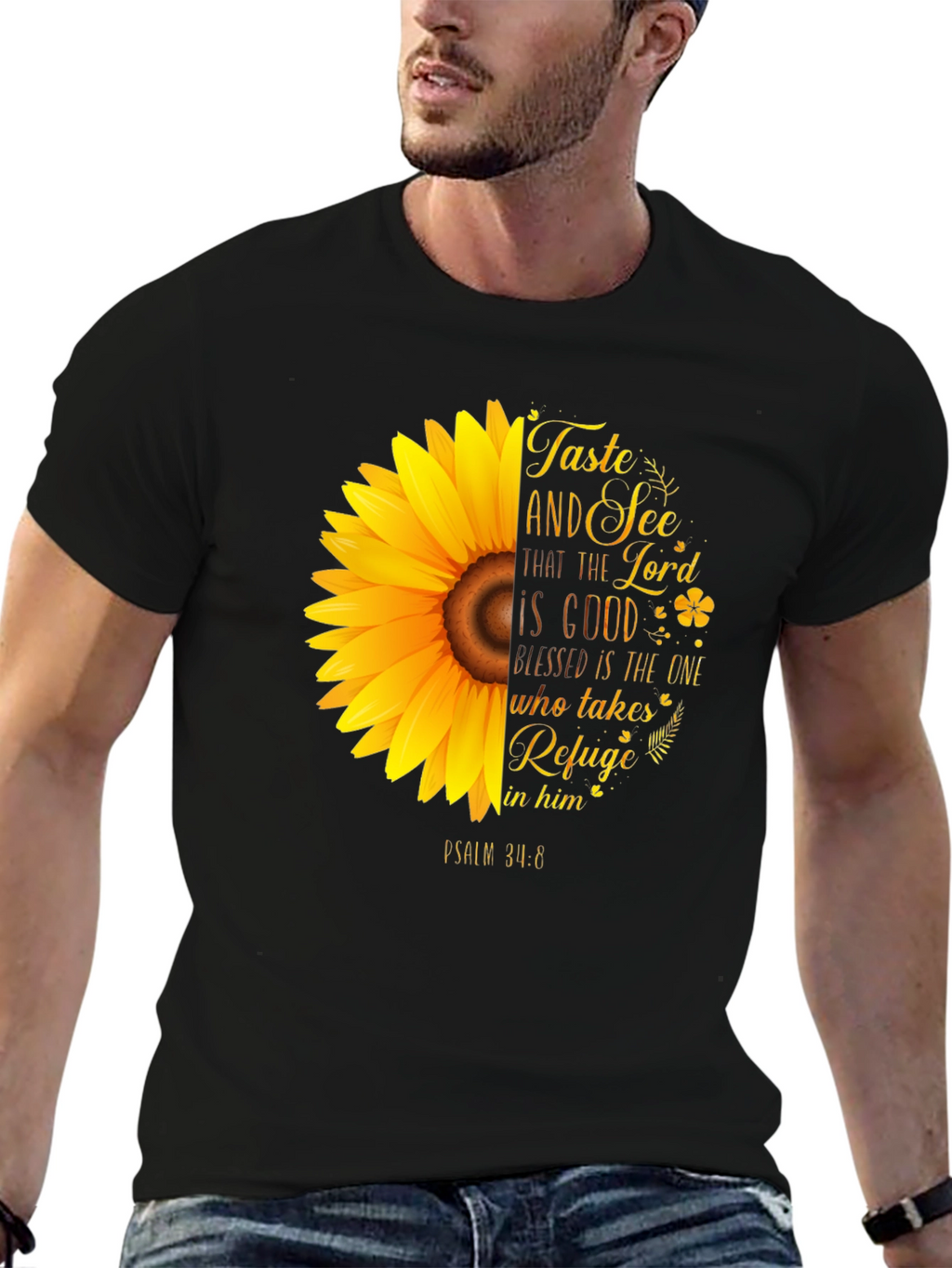 Taste and See Christian Sunflower Graphic T-Shirt