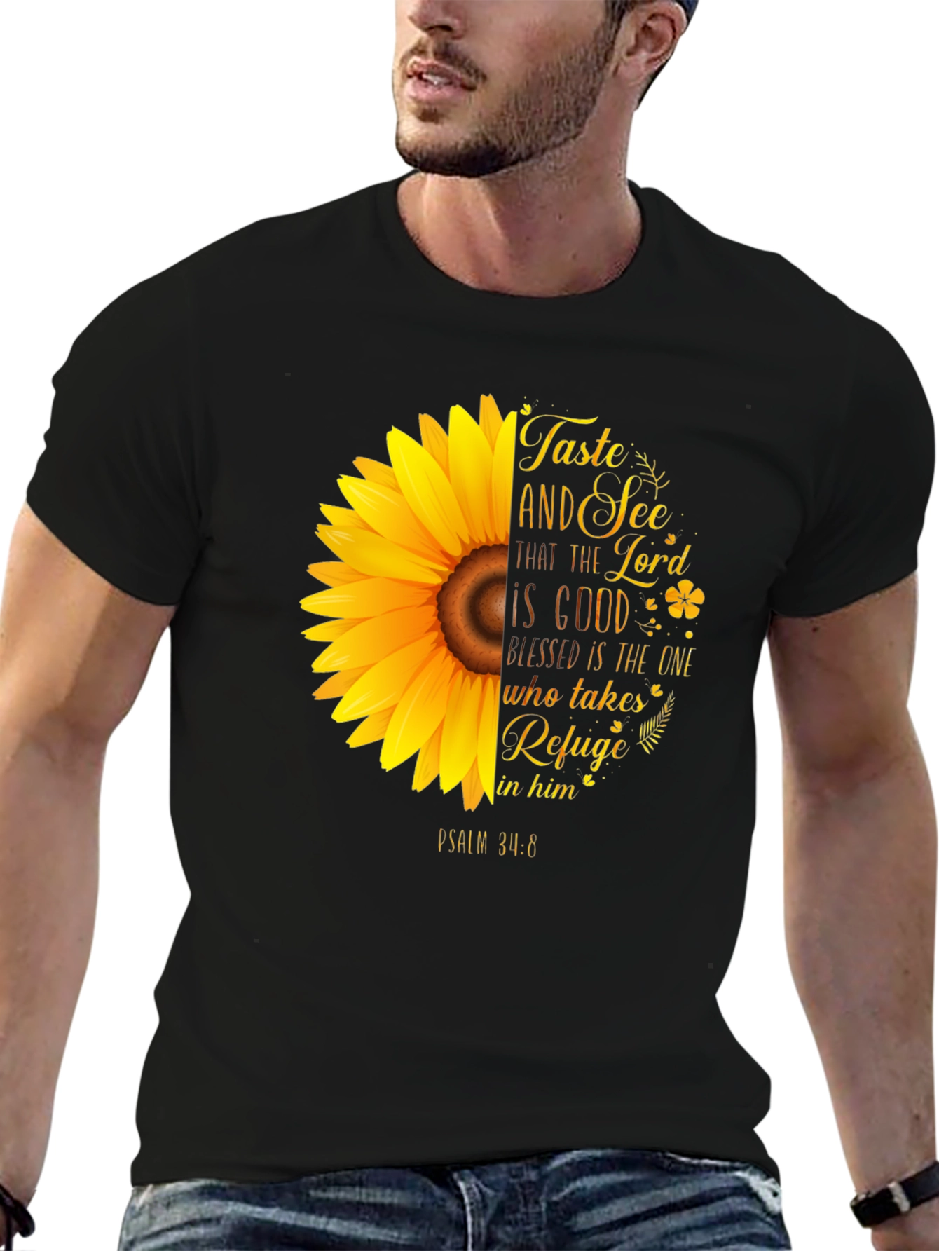 Taste and See Christian Sunflower Graphic T-Shirt