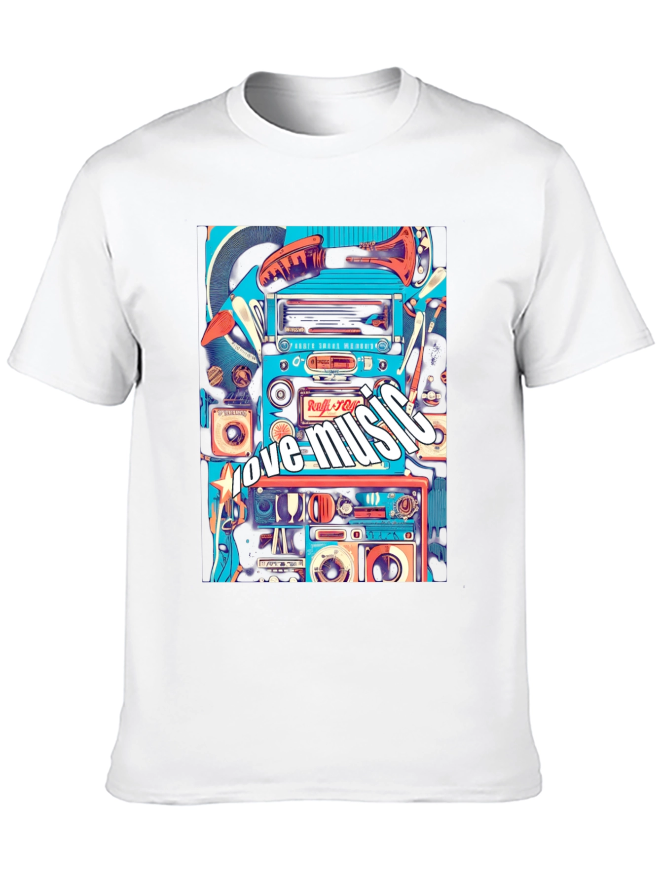 Retro Music Lover Tee - Black