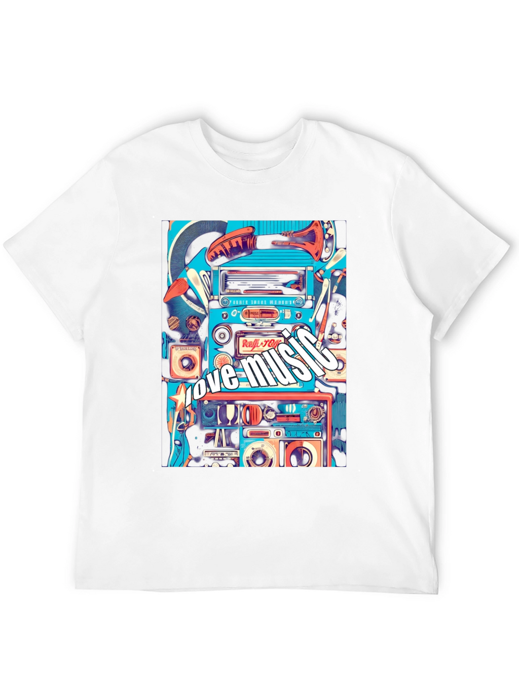 Retro Music Lover Tee - Black
