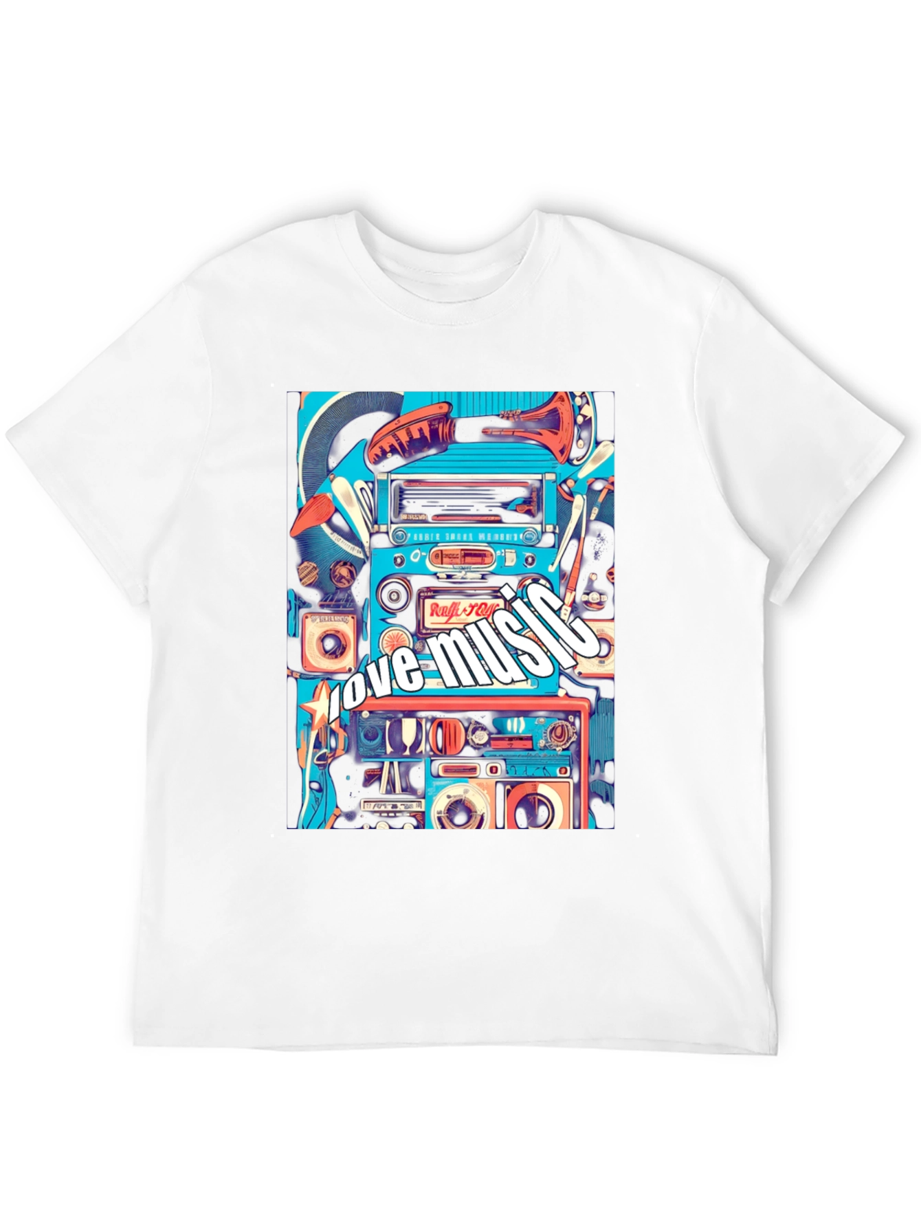 Retro Music Lover Tee - Black