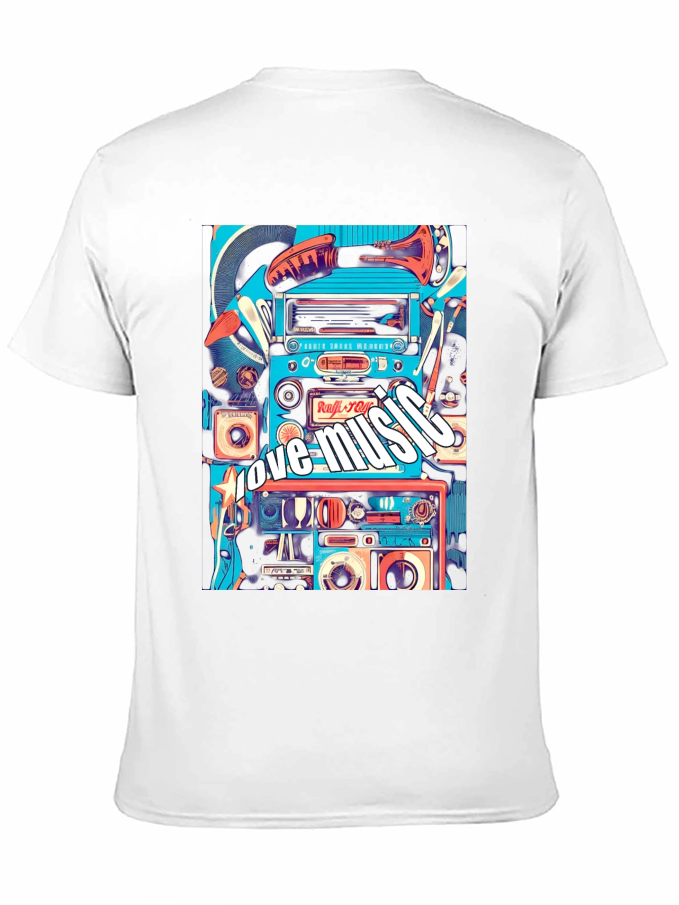 Retro Music Lover Tee - Black